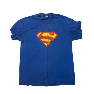 Vintage Superman Blue Graphic T-Shirt Mens Size L